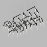 Световая композиция из светильников IT-Light Labyrinth-d30-40
