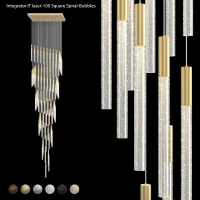 Большая люстра IT-Laser-Square-Spiral-Bubbles
