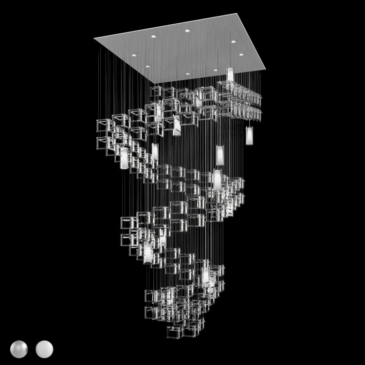 Люстра стеклянные квадраты Integrator IT-Geometry-64
