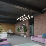 Подвесной светильник Mesh of pipes with balls